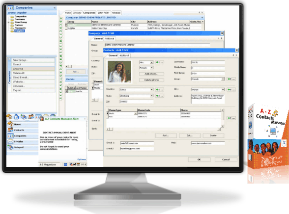 Contact Manager software screenshots